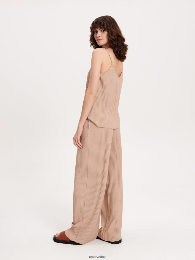 Reserved Women Pleated Trousers P6H08T688 Apparel Beige