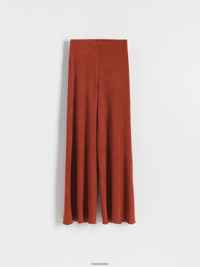 Reserved Women Structural Jersey Trousers P6H08T705 Apparel Carmine