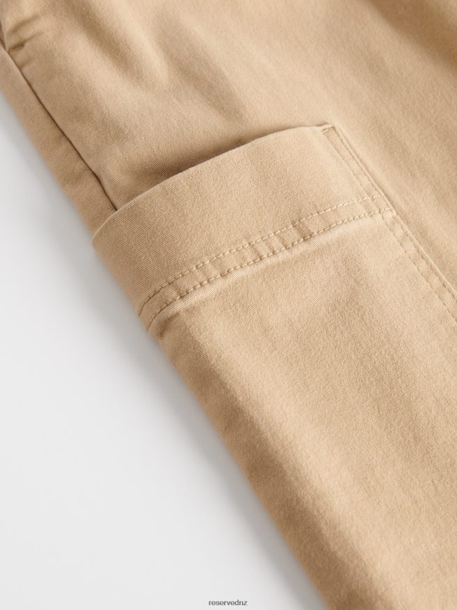 Reserved Women Trousers With Cargo Pockets P6H08T653 Apparel Beige