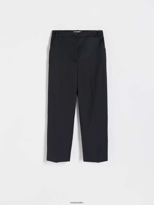 Reserved Women Trousers With Pressed Crease P6H08T10 Apparel Black