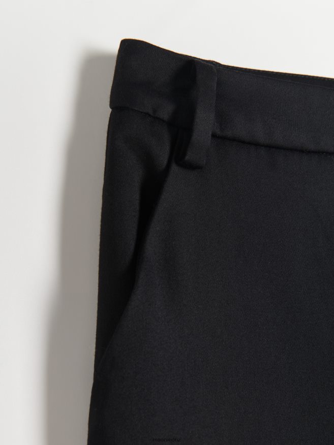 Reserved Women Trousers With Pressed Crease P6H08T10 Apparel Black