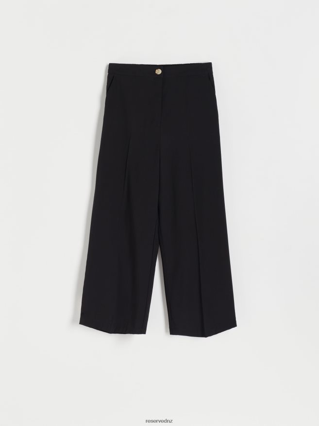 Reserved Women Trousers With Pressed Crease P6H08T627 Apparel Black