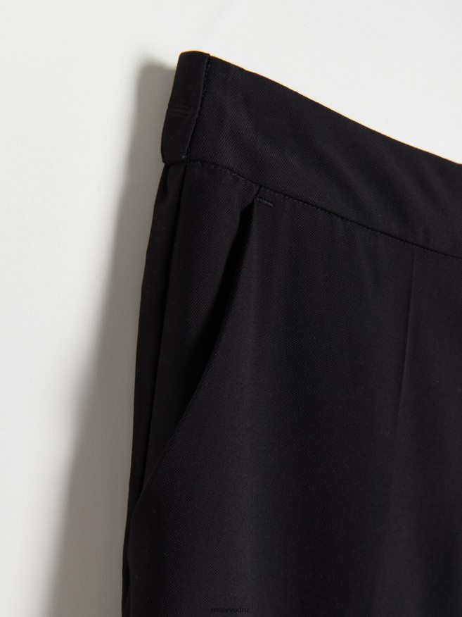 Reserved Women Trousers With Pressed Crease P6H08T627 Apparel Black
