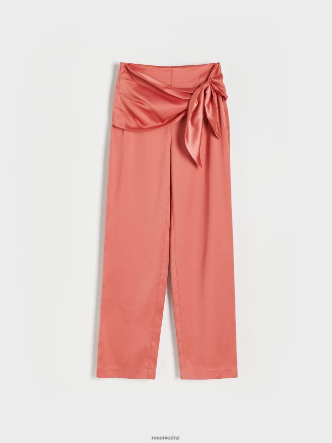 Reserved Women Trousers With Tie Detail P6H08T730 Apparel Rose