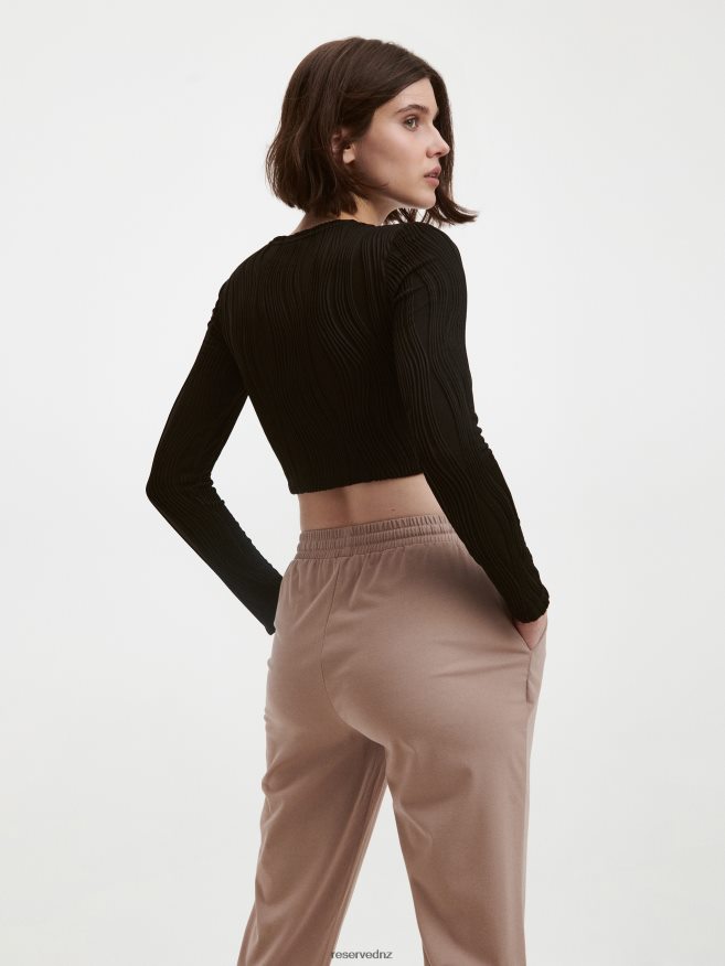 Reserved Women Viscose Rich Trousers P6H08T707 Apparel Nude