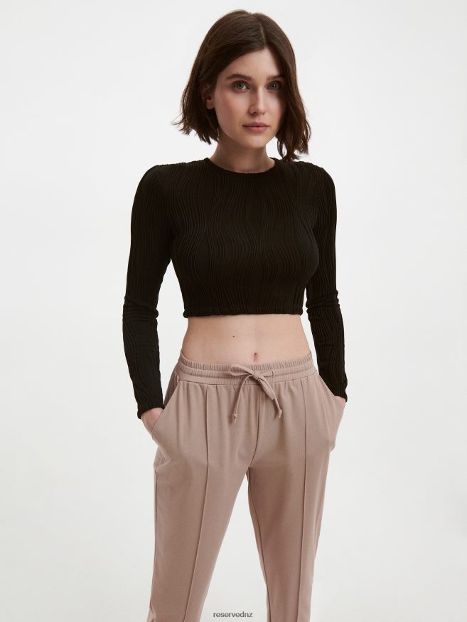 Reserved Women Viscose Rich Trousers P6H08T707 Apparel Nude