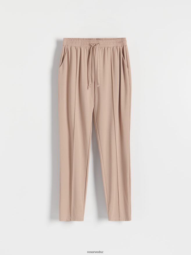 Reserved Women Viscose Rich Trousers P6H08T707 Apparel Nude