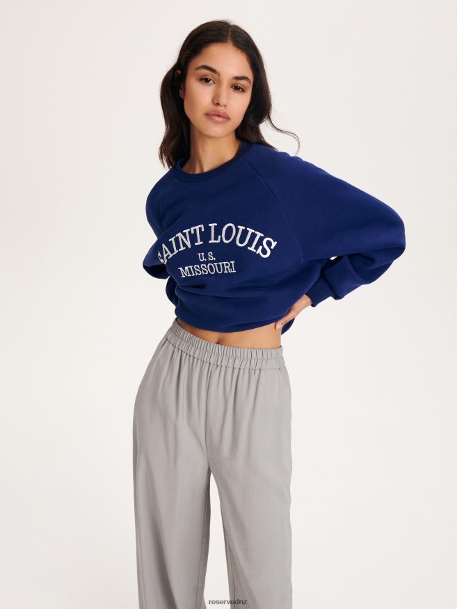 Reserved Women Viscose Trousers P6H08T540 Apparel Light Grey