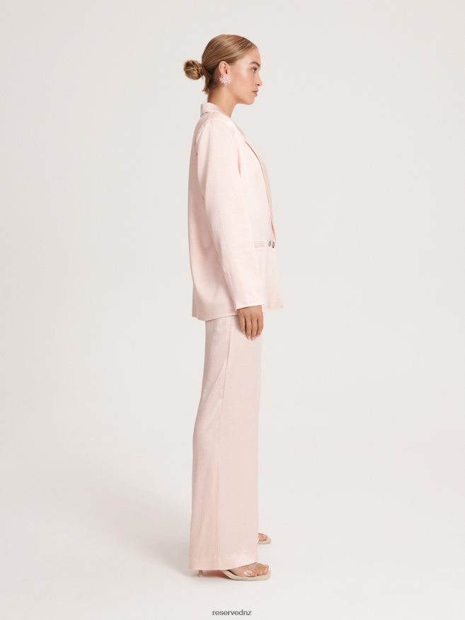 Reserved Women Viscose Trousers P6H08T693 Apparel Pastel Pink