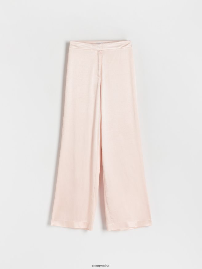 Reserved Women Viscose Trousers P6H08T693 Apparel Pastel Pink