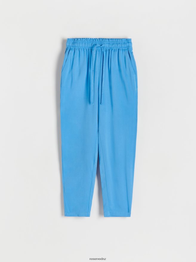 Reserved Women Viscose Trousers P6H08T701 Apparel Blue