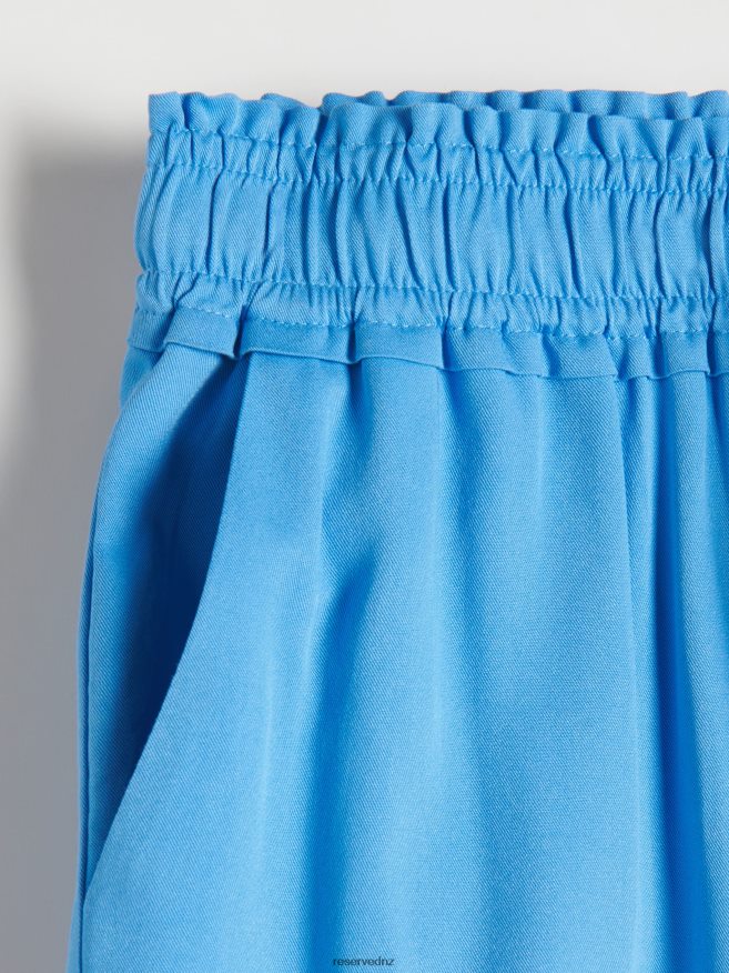 Reserved Women Viscose Trousers P6H08T701 Apparel Blue