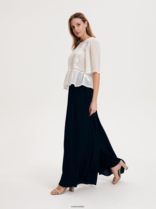 Reserved Women Wide Leg Trousers P6H08T708 Apparel Black