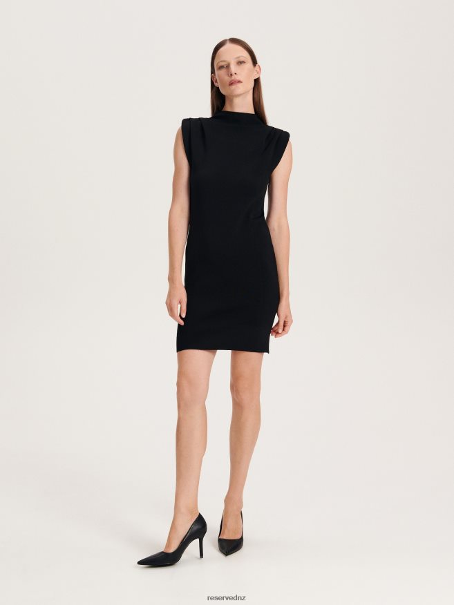 Reserved Women Body Con Mini Dress P6H08T224 Apparel Black