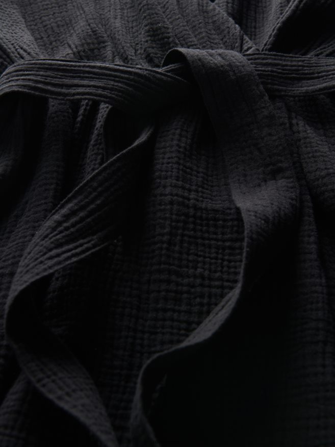 Reserved Women Cotton Playsuit With Tie Detail P6H08T694 Apparel Black