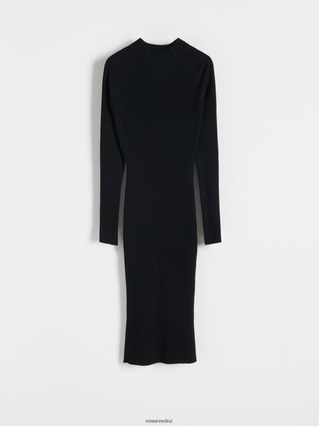 Reserved Women Jersey Mini Dress P6H08T933 Apparel Black