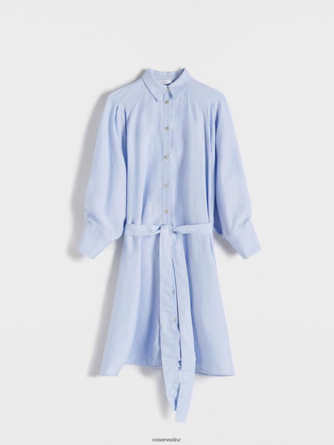 Reserved Women Lyocell Blend Shirt Dress P6H08T77 Apparel Light Blue