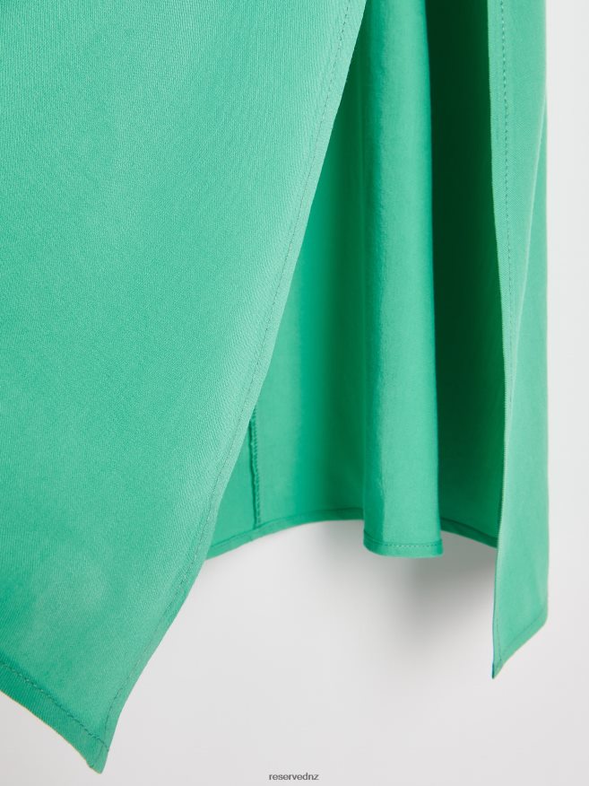 Reserved Women Midi Dress With Belt P6H08T63 Apparel Turquoise