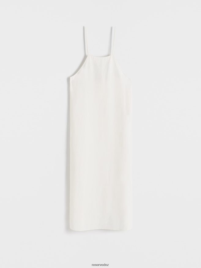 Reserved Women Midi Dress With Split P6H08T51 Apparel Cream