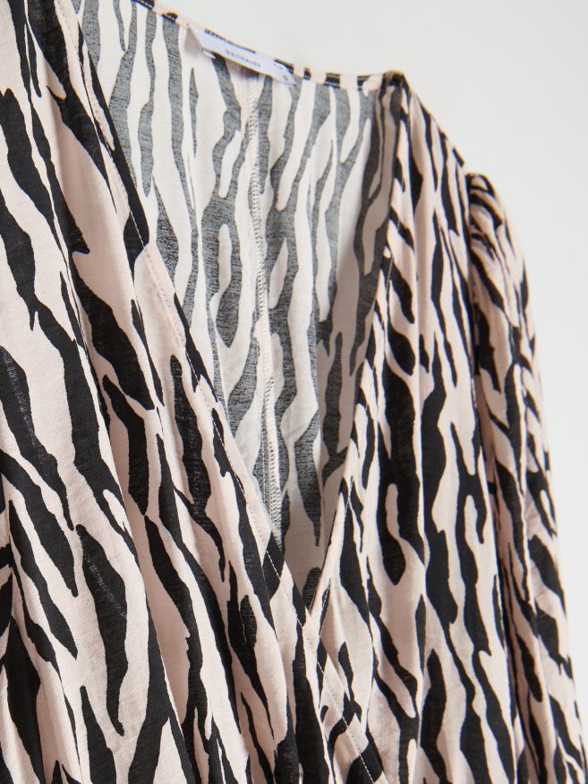 Reserved Women Midi Dress With Tie Waist P6H08T96 Apparel Beige