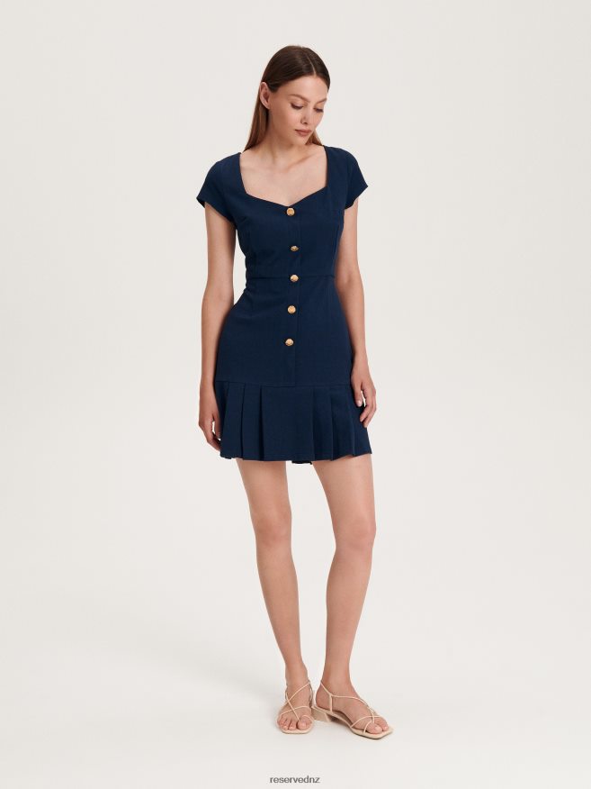 Reserved Women Mini Dress P6H08T24 Apparel Navy