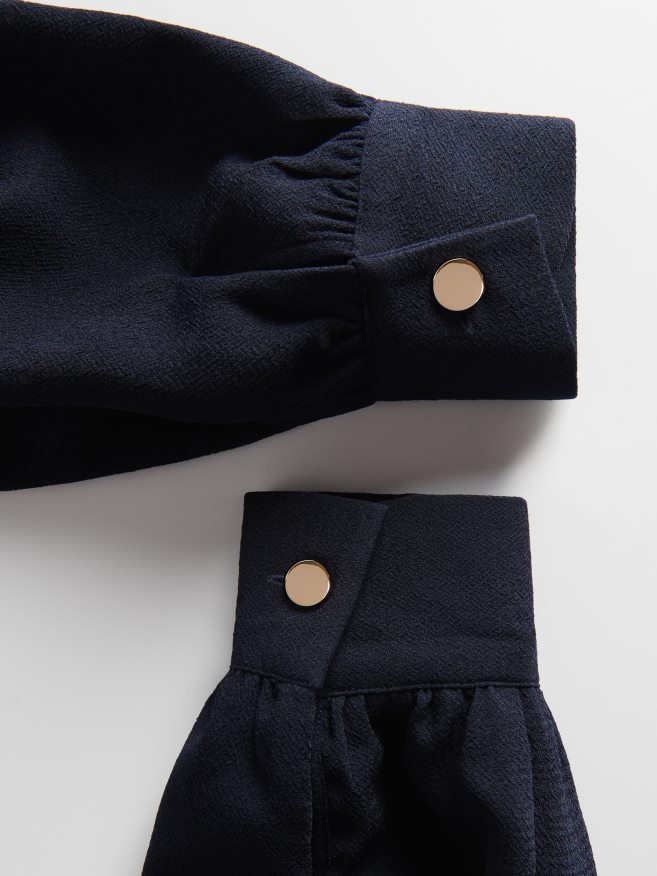 Reserved Women Mini Dress With Ruffle Hem P6H08T91 Apparel Navy