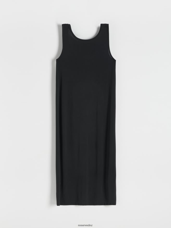Reserved Women Modal Rich Midi Dress P6H08T239 Apparel Black