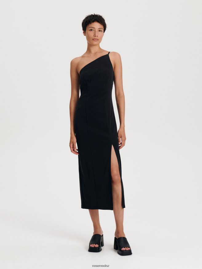 Reserved Women One Shoulder Dress P6H08T17 Apparel Black