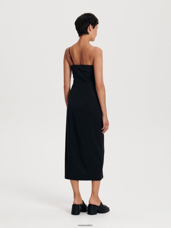 Reserved Women One Shoulder Dress P6H08T17 Apparel Black