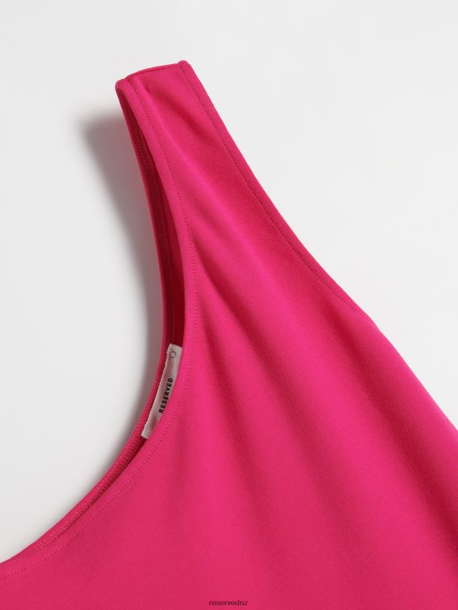 Reserved Women One Shoulder Dress P6H08T235 Apparel Fuchsia
