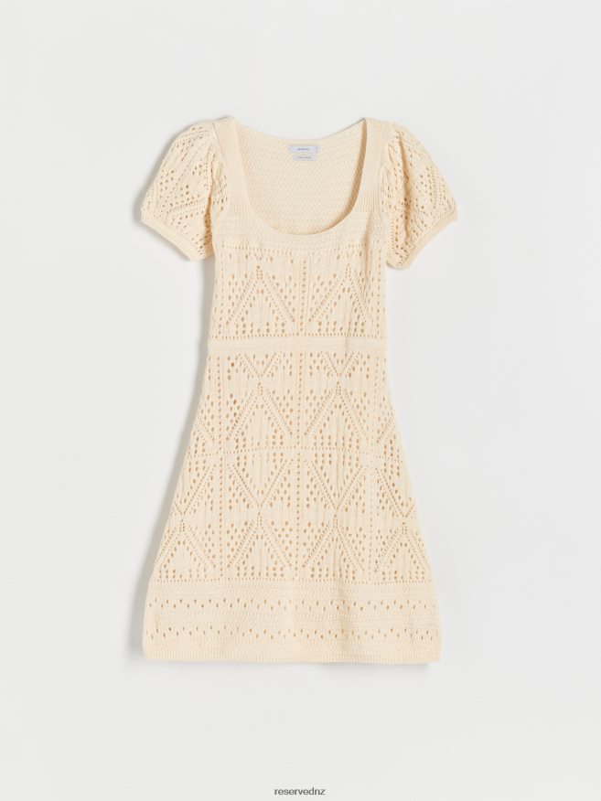Reserved Women Openwork Mini Dress P6H08T242 Apparel Nude