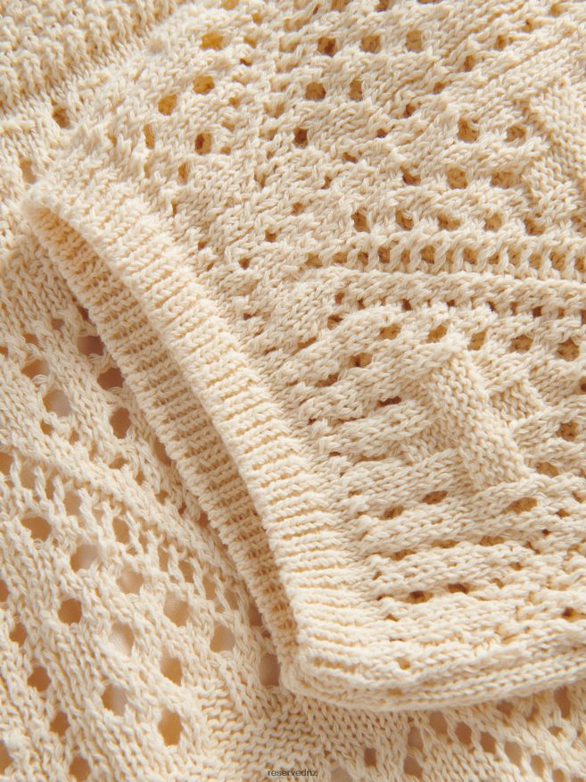 Reserved Women Openwork Mini Dress P6H08T242 Apparel Nude