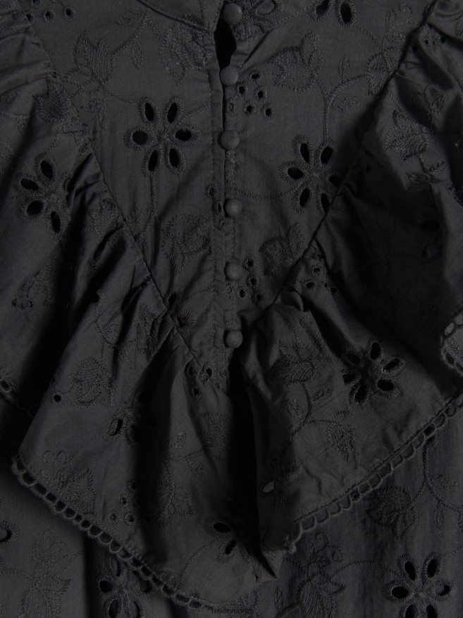 Reserved Women Openwork Mini Dress P6H08T76 Apparel Black