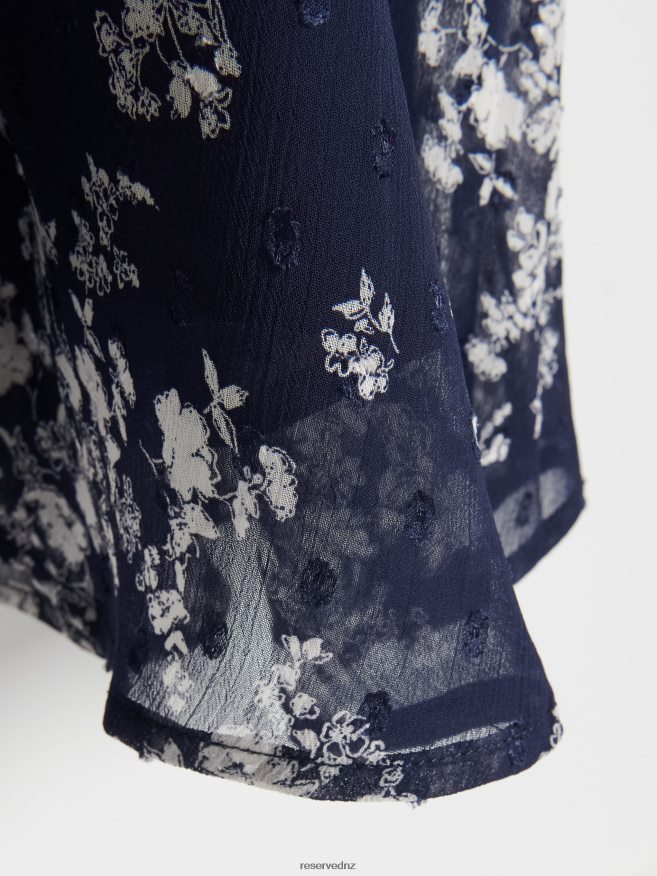 Reserved Women Patterned Maxi Dress P6H08T150 Apparel Navy