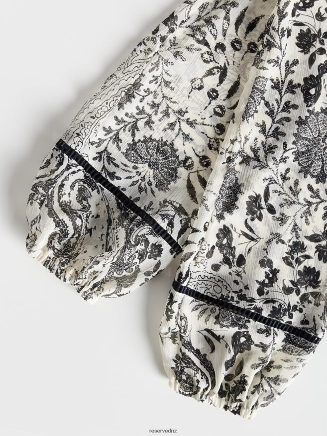 Reserved Women Patterned Mini Dress P6H08T41 Apparel Cream