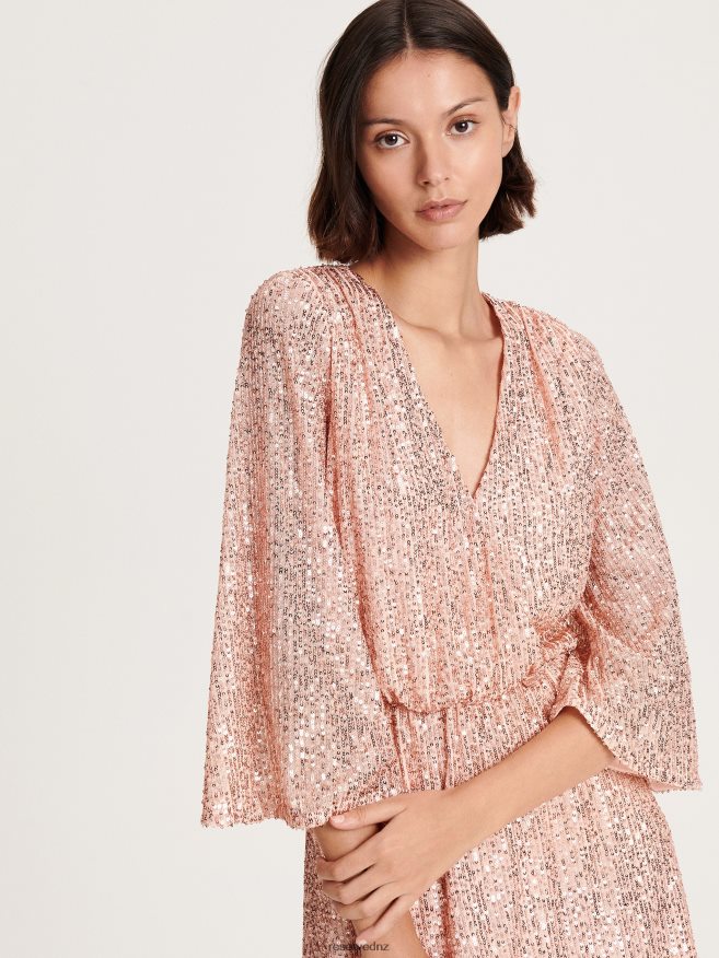 Reserved Women Sequin Mini Dress P6H08T68 Apparel Pastel Pink