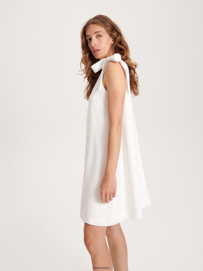 Reserved Women Tie Waist Dress P6H08T85 Apparel White