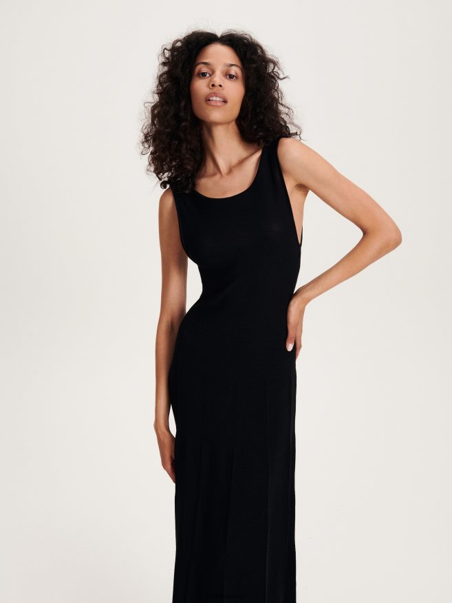 Reserved Women Viscose Rich Maxi Dress P6H08T930 Apparel Black
