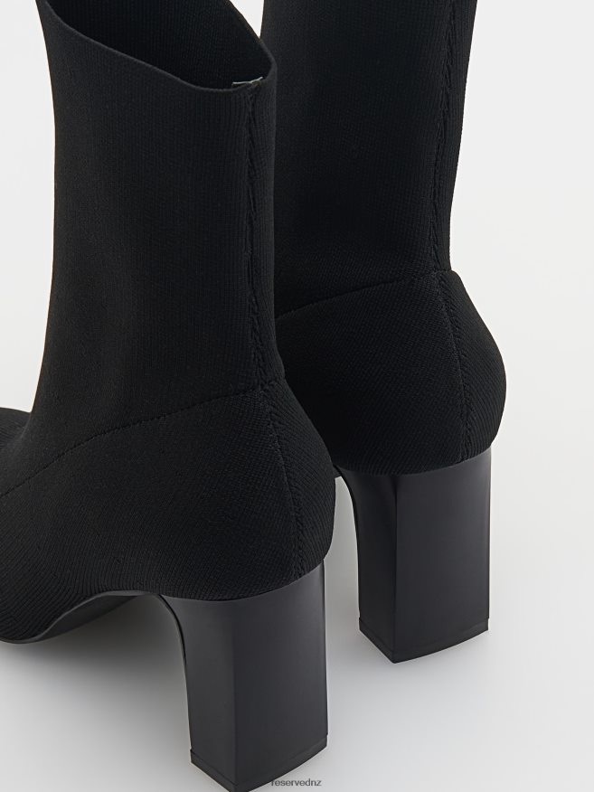Reserved Women Heeled Ankle Boots P6H08T157 Shoes Black