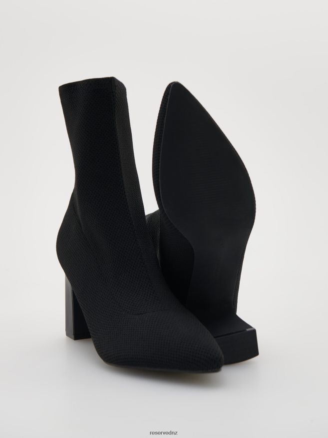 Reserved Women Heeled Ankle Boots P6H08T157 Shoes Black