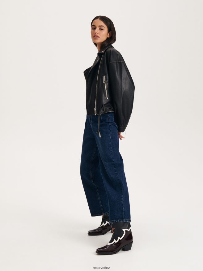 Reserved Women Leather Cowboy Boots P6H08T943 Shoes Multicolor