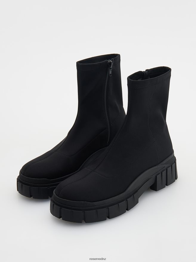 Reserved Women Lug Sole Chelsea Boots P6H08T179 Shoes Black