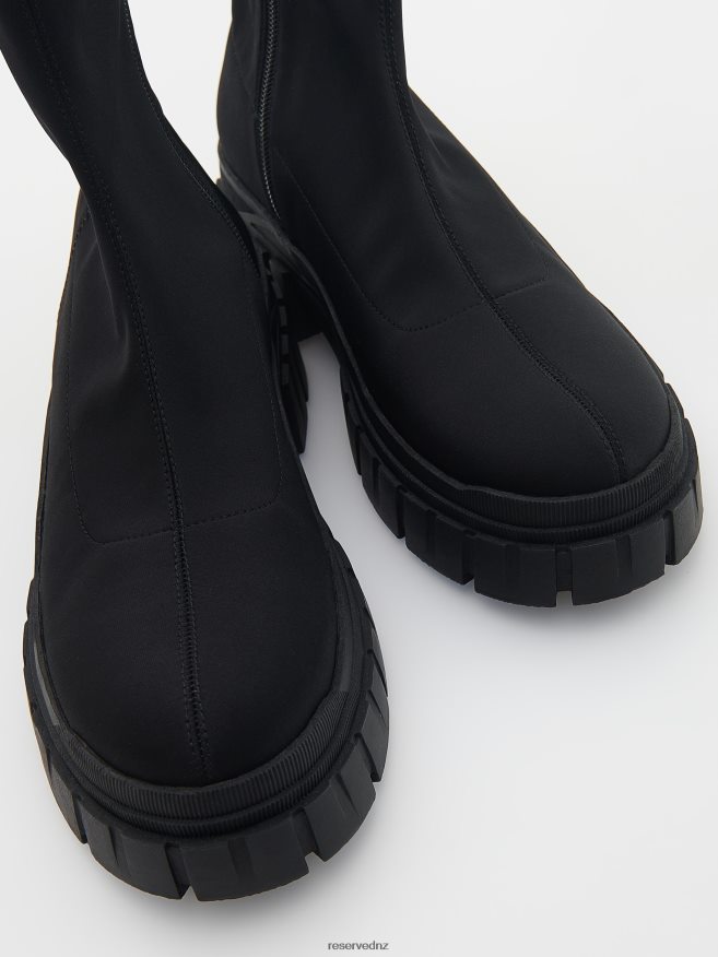 Reserved Women Lug Sole Chelsea Boots P6H08T179 Shoes Black