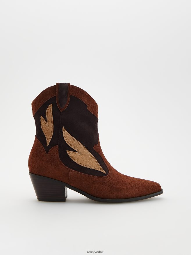 Reserved Women Patterned Cowboy Boots P6H08T941 Shoes Multicolor