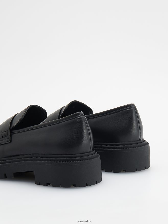 Reserved Women Leather Loafers P6H08T183 Shoes Black