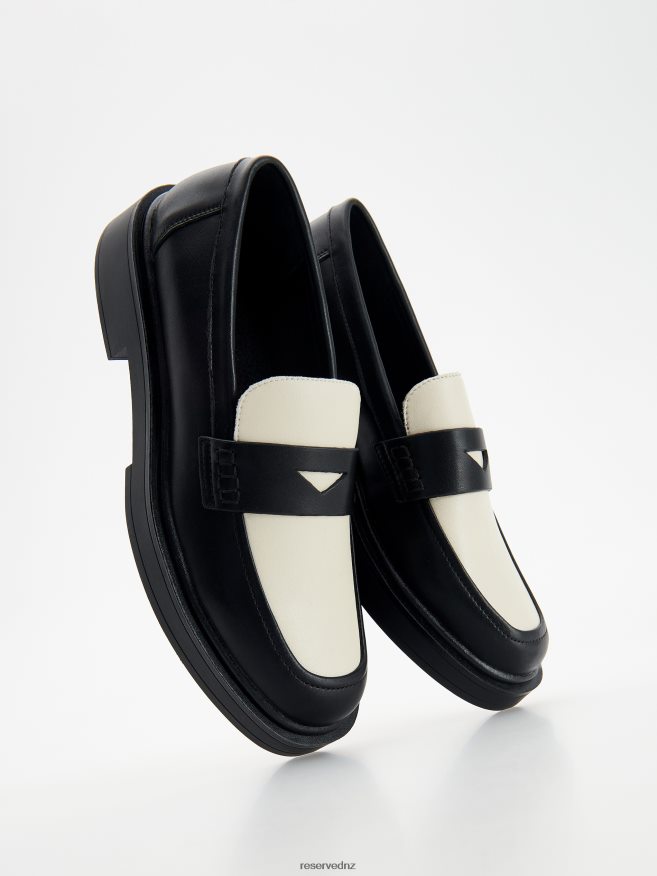 Reserved Women Leather Loafers P6H08T208 Shoes Black