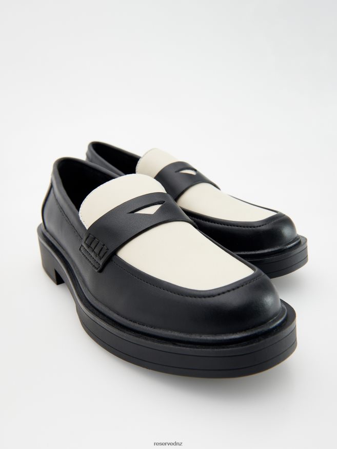 Reserved Women Leather Loafers P6H08T208 Shoes Black