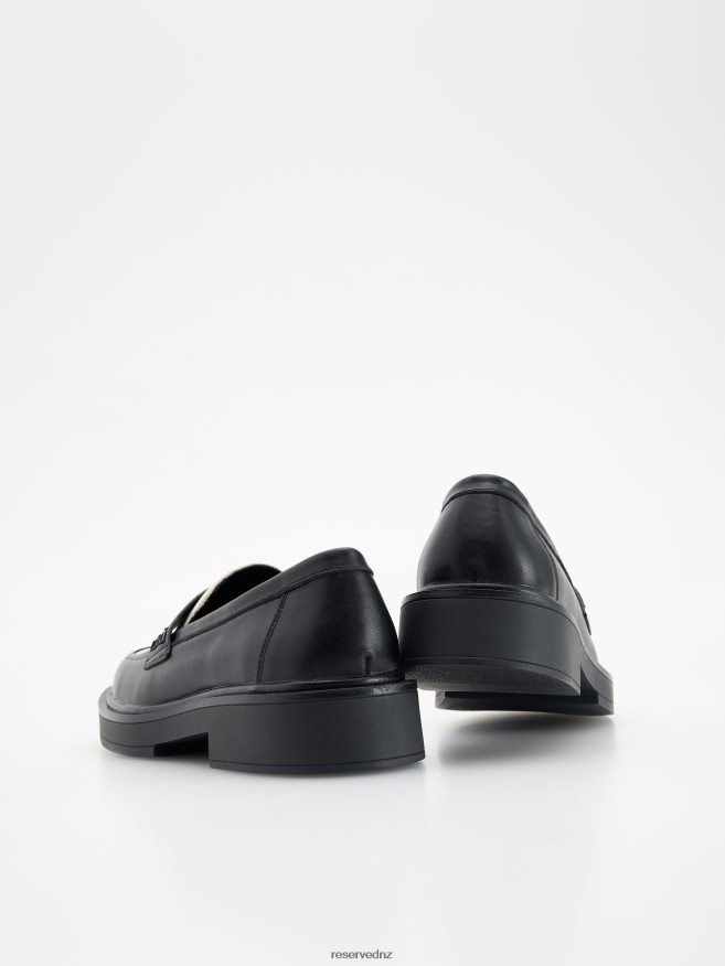 Reserved Women Leather Loafers P6H08T208 Shoes Black