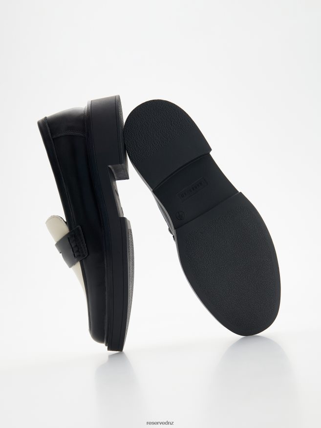 Reserved Women Leather Loafers P6H08T208 Shoes Black