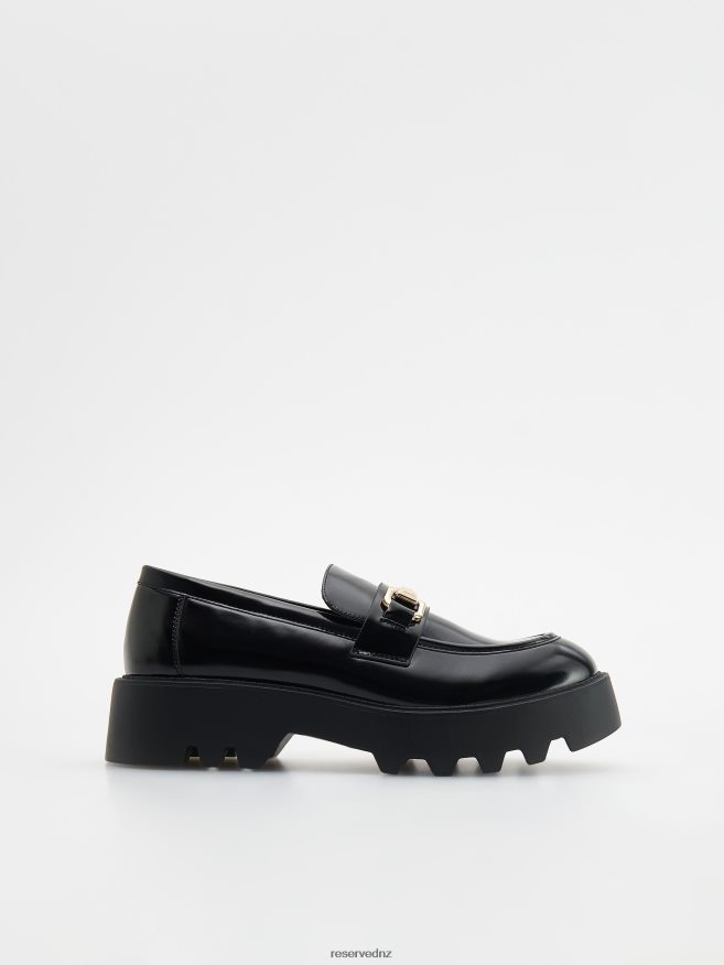 Reserved Women Loafers With Buckle P6H08T160 Shoes Black